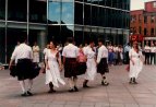 Dancing in a strong wind at Scotia Plaza in downtown St. John’s, June 1988